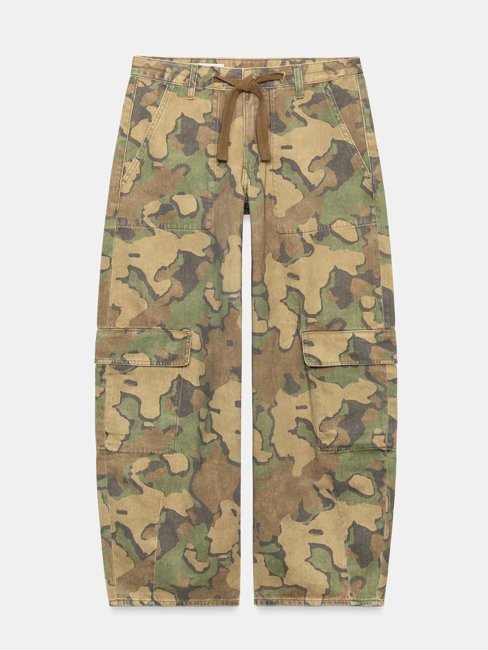 Zara PRINTED OVERSIZE CARGO PANTS